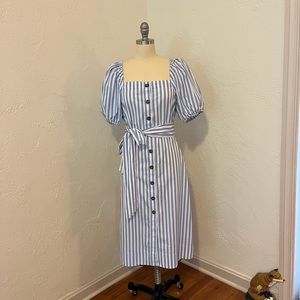J. Crew Blue Stripe Cottage Dress